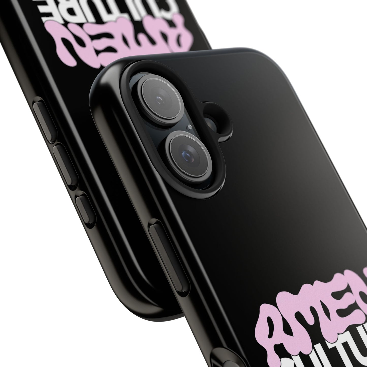 Amen Culture Tough Phone Case — Glossy Protective iPhone Cover with Pink Retro Logo