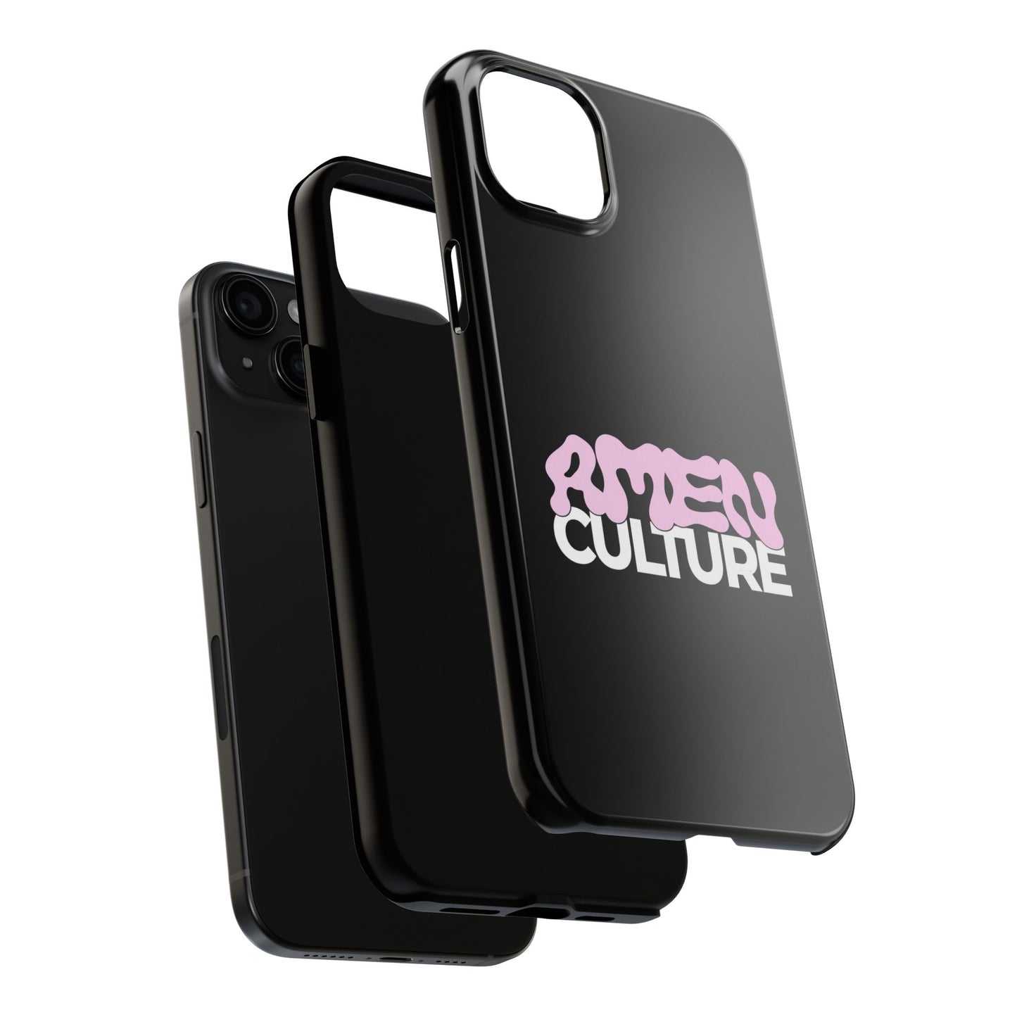 Amen Culture Tough Phone Case — Glossy Protective iPhone Cover with Pink Retro Logo