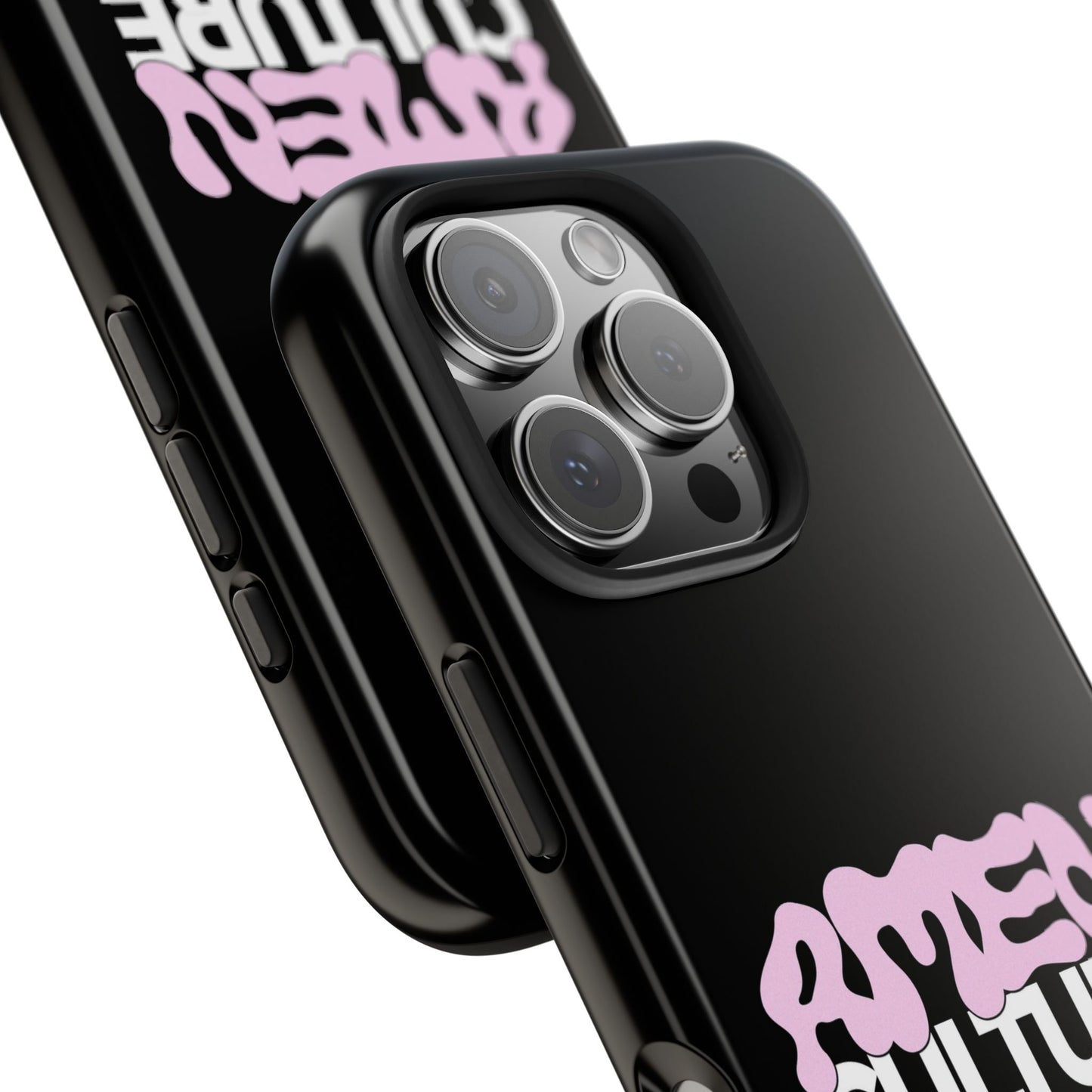 Amen Culture Tough Phone Case — Glossy Protective iPhone Cover with Pink Retro Logo