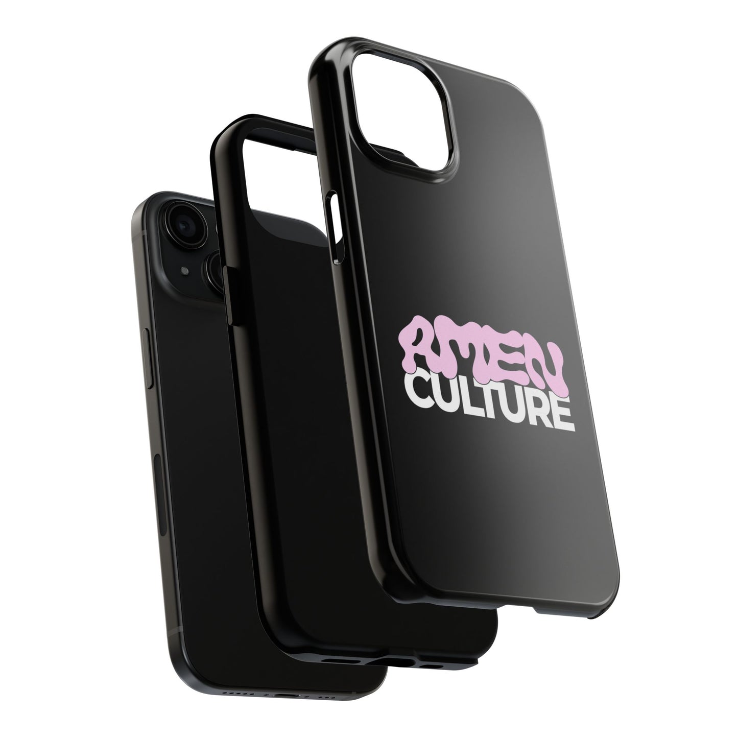 Amen Culture Tough Phone Case — Glossy Protective iPhone Cover with Pink Retro Logo