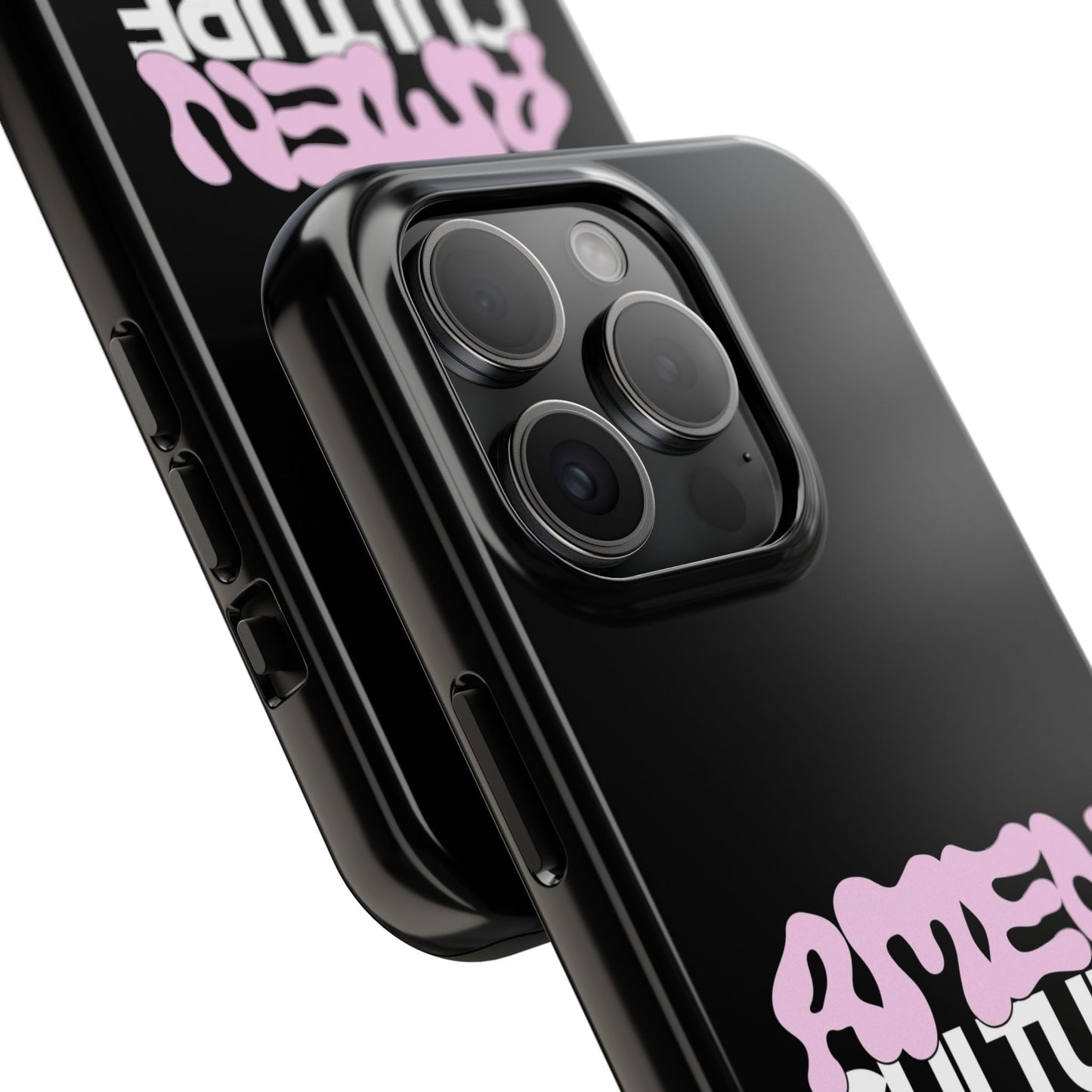 Amen Culture Tough Phone Case — Glossy Protective iPhone Cover with Pink Retro Logo